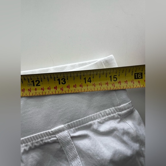 XCVI FAULKNER Cotton Wide Leg Crop Ruched Pants Cargo Pockets white M - Picture 7 of 8